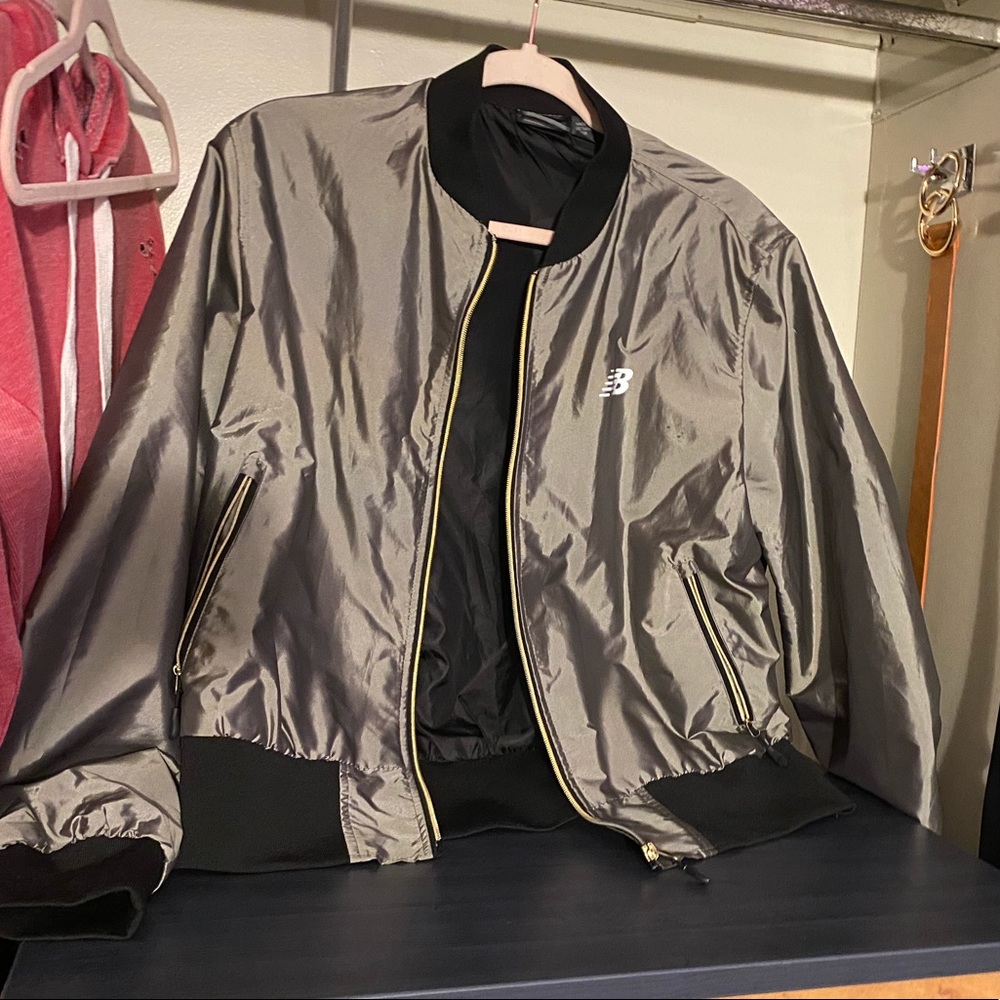 New Balance cropped bomber jacket